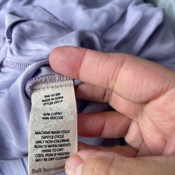 Soft Surroundings Wide Leg Pants Purple Lavender Flowy Full Length NWT Medium - Picture 10 of 10